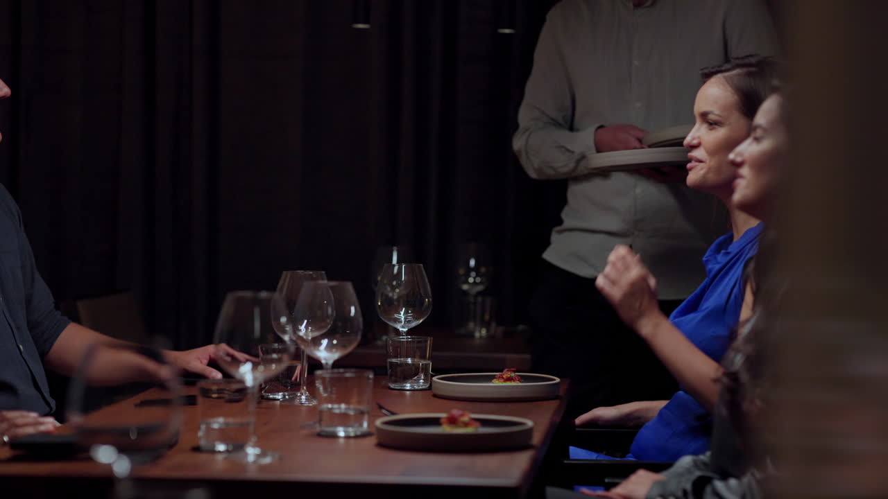 People dining in a restaurant