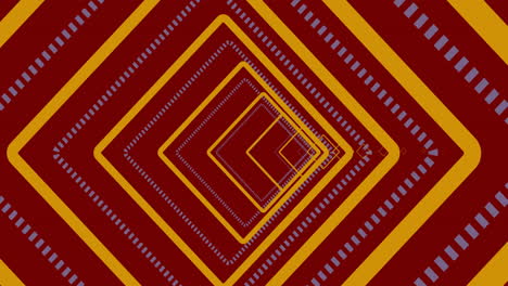 animation of moving shapes on red background
