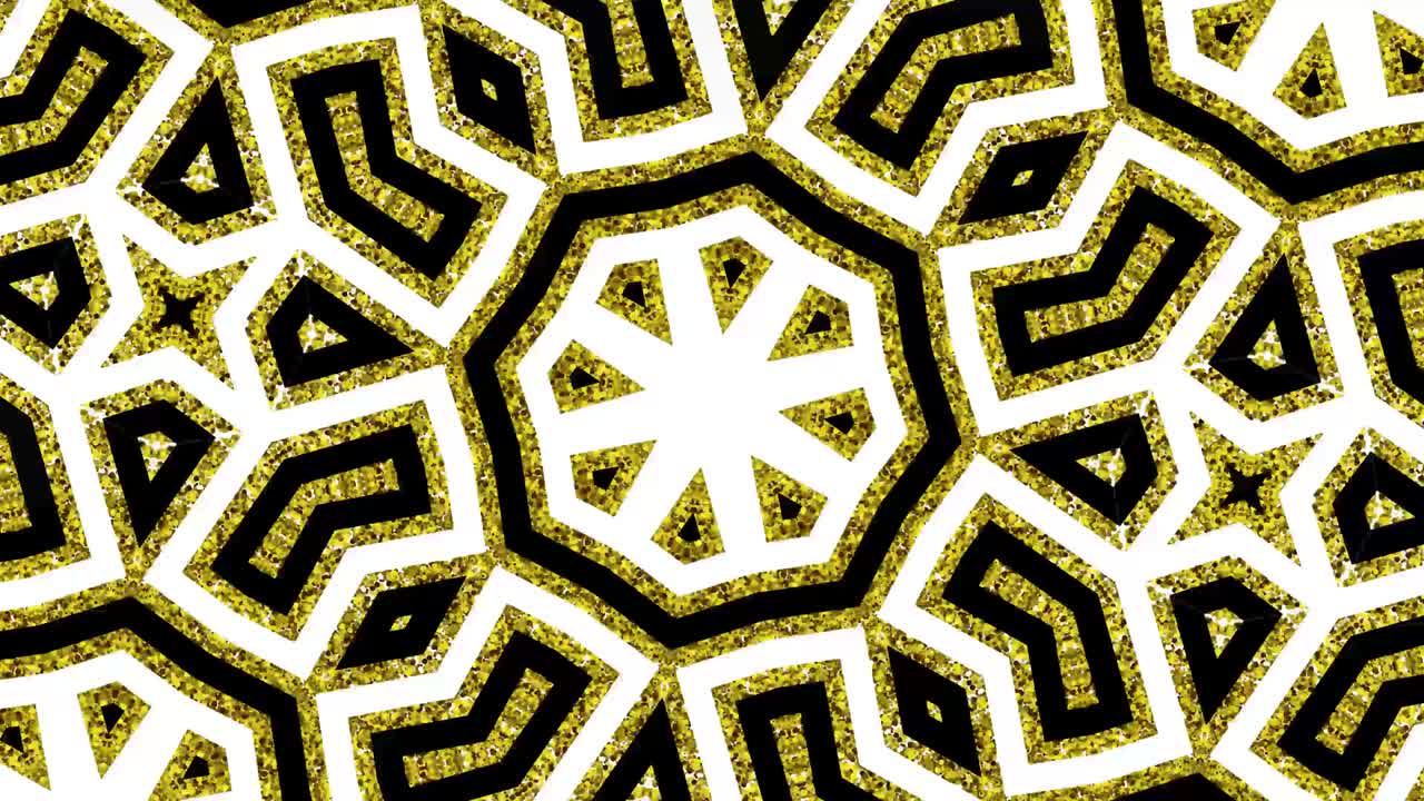 Black and white lines with gold glitter