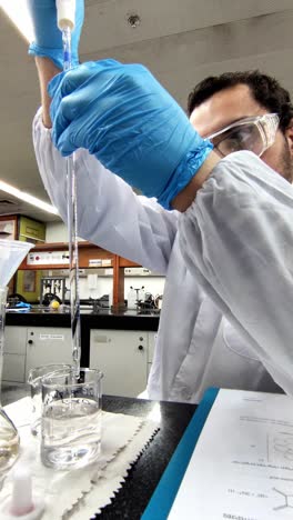 scientist conducting experiment in lab