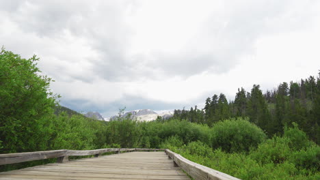 sliding on a trail at rocky mountain national park