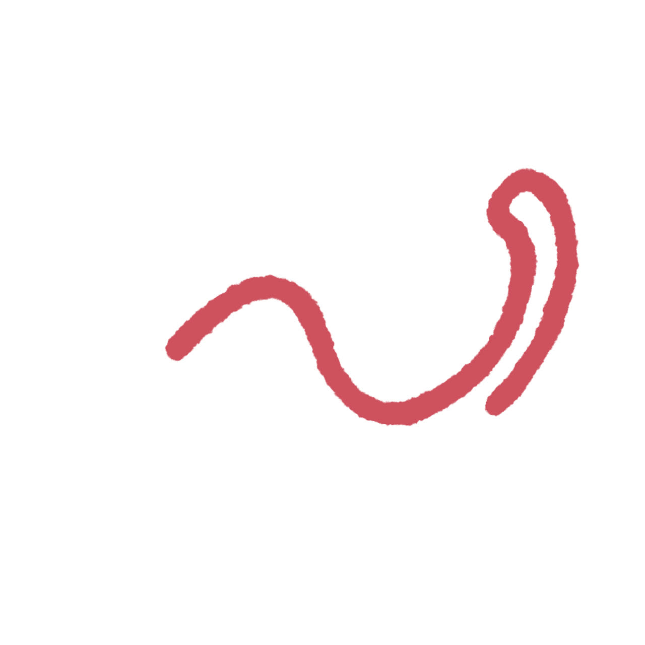 Simple Red Curve Drawing