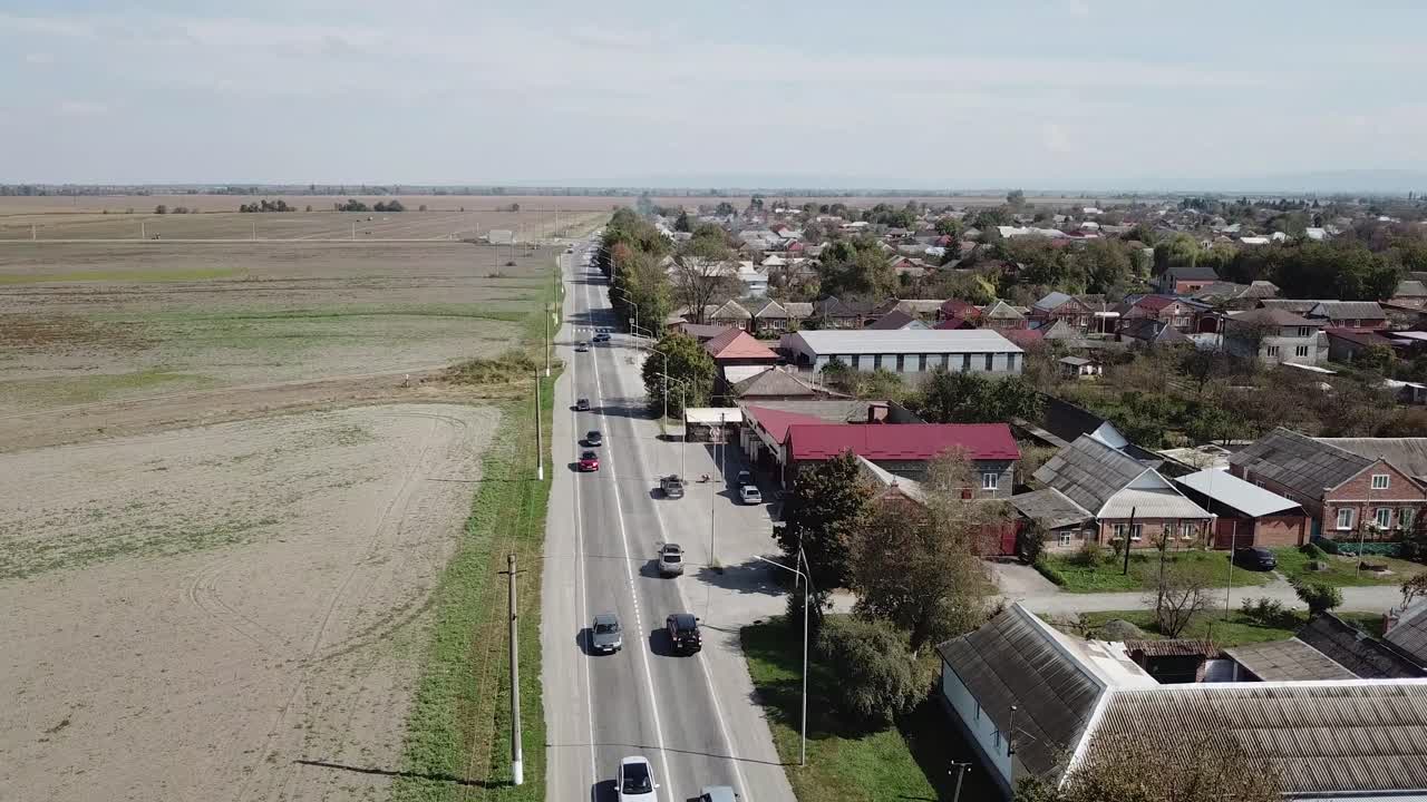 도시 경계 밖의 도로의 평면도