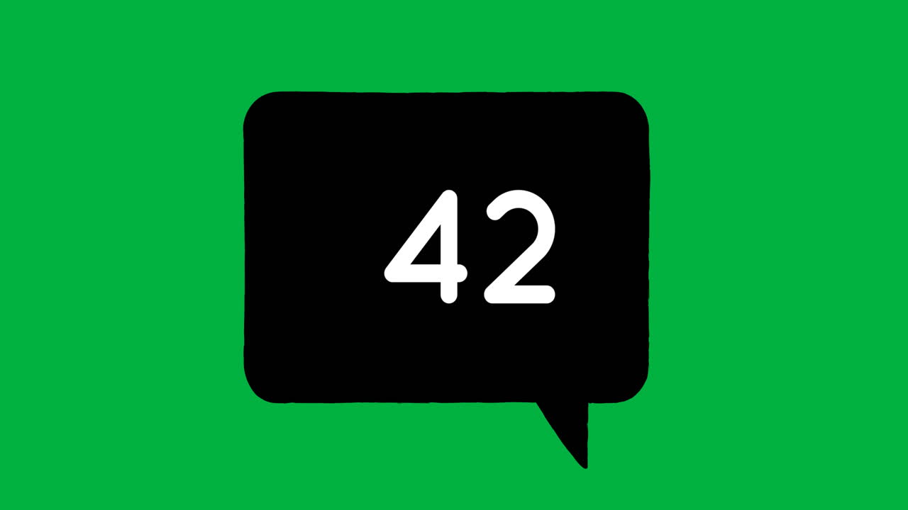 Fumetto nero con numeri in aumento 4k