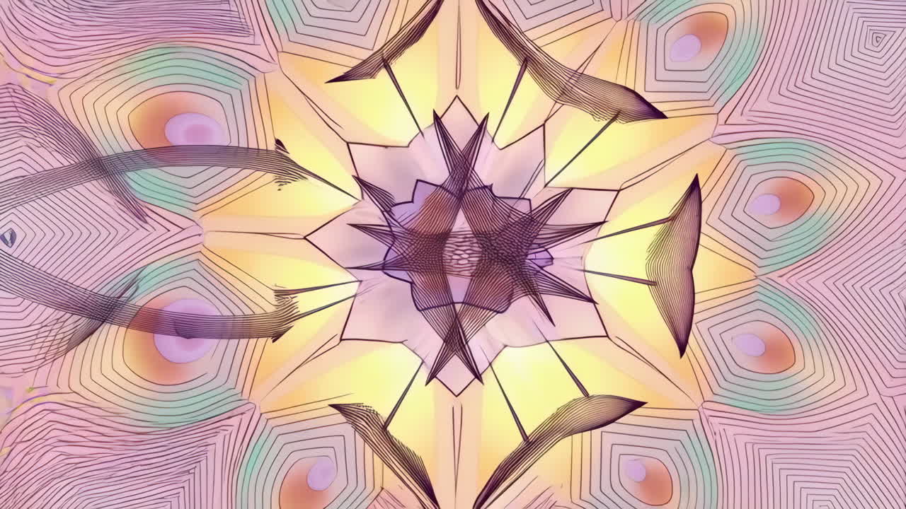 Hypnotic Abstract Kaleidoscope Mandala Art