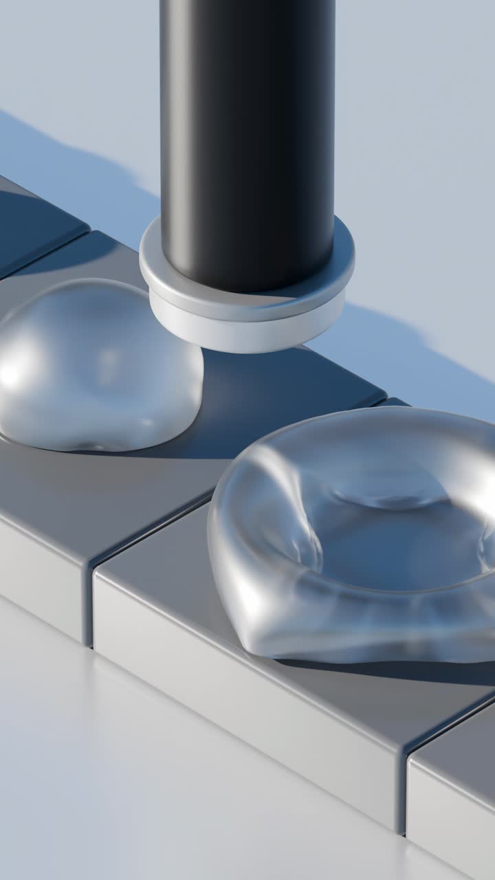 representación en 3d de un proceso de fabricación automatizado