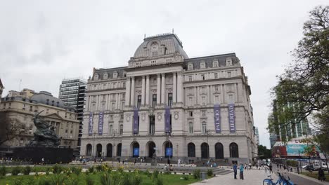 establishing shot at domingo faustino sarmiento cultural center in buenos aires