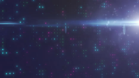 animation of colorful particles and light beams creating cosmic space effect
