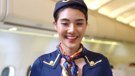 Cabin-crew-or-air-hostess-working-in-airplane