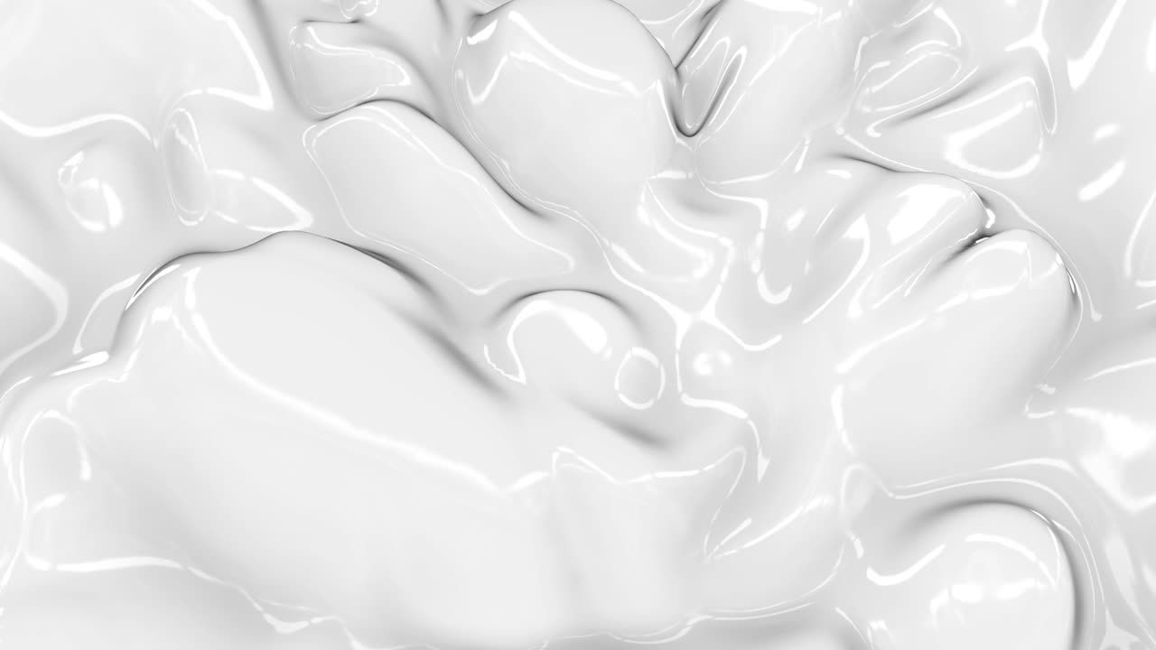 fondo blanco abstracto líquido. textura lisa y brillante bucle de renderización 3d 4k