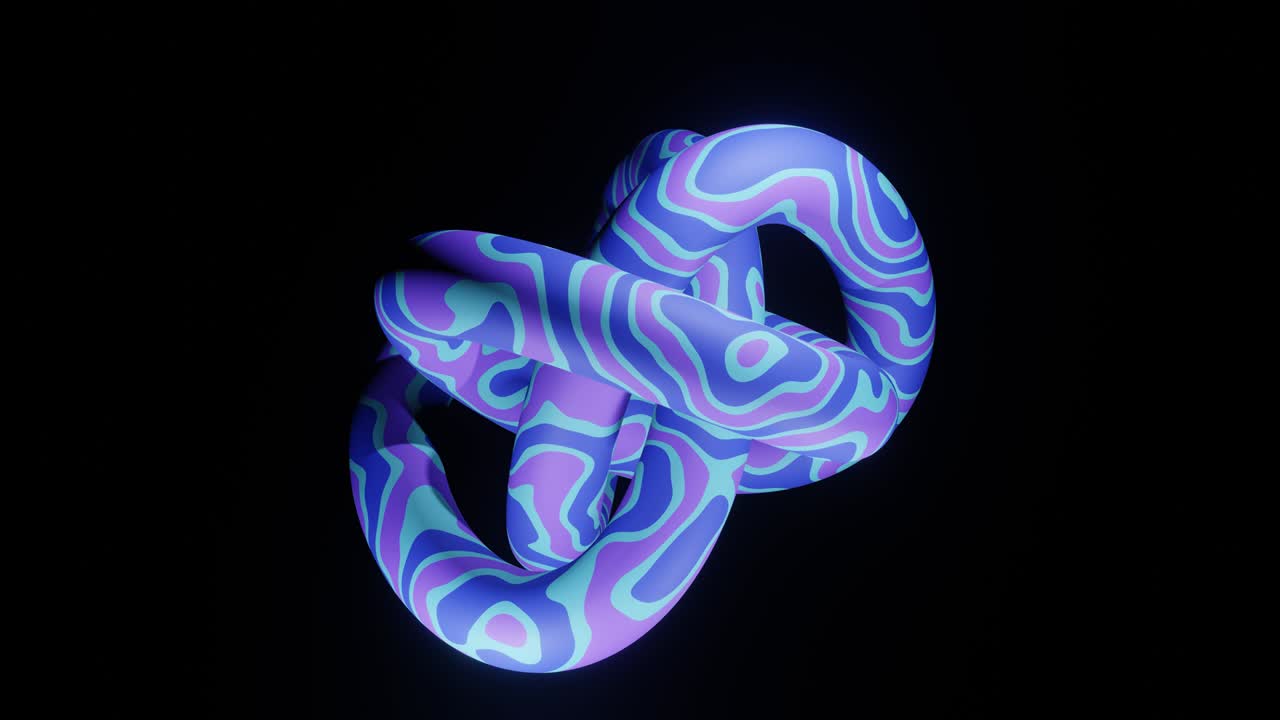 3D animation of torus knot rotation