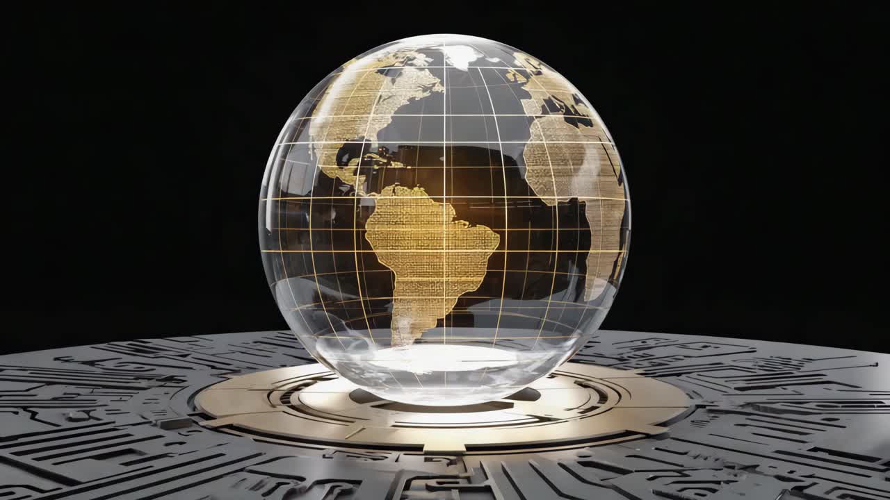 A glass globe representing the world