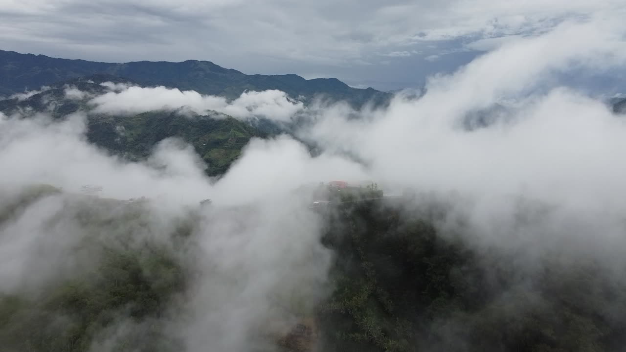 Cloud-Covered Mountains Landscape