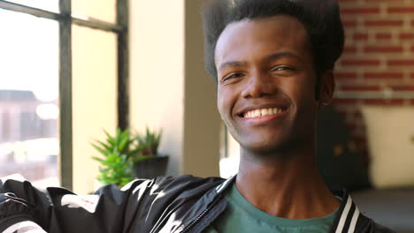 smiling african american man