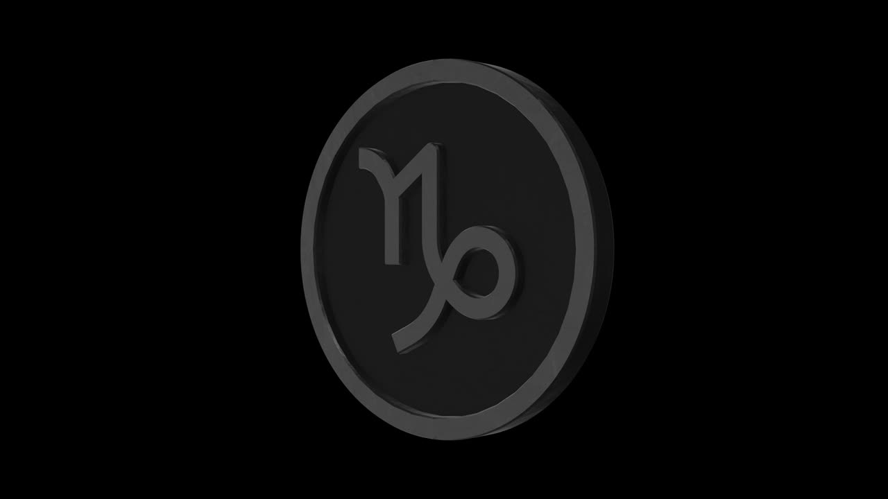 Medaglione segno zodiacale Capricorno. Piombo. Canale alfa.
