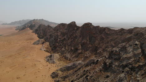 aerial view of uae mountains in summers