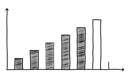 met de hand getekende grafiek infografiek grafiek zwart