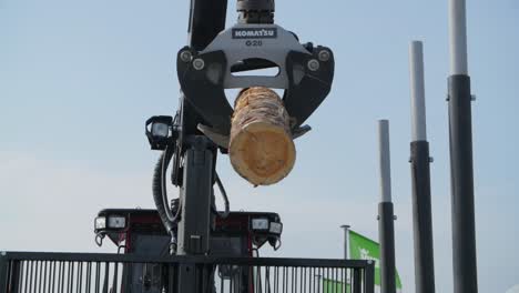 log grapple on forestry equipment