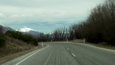 a first person view of driving through the beautiful country of new zealand