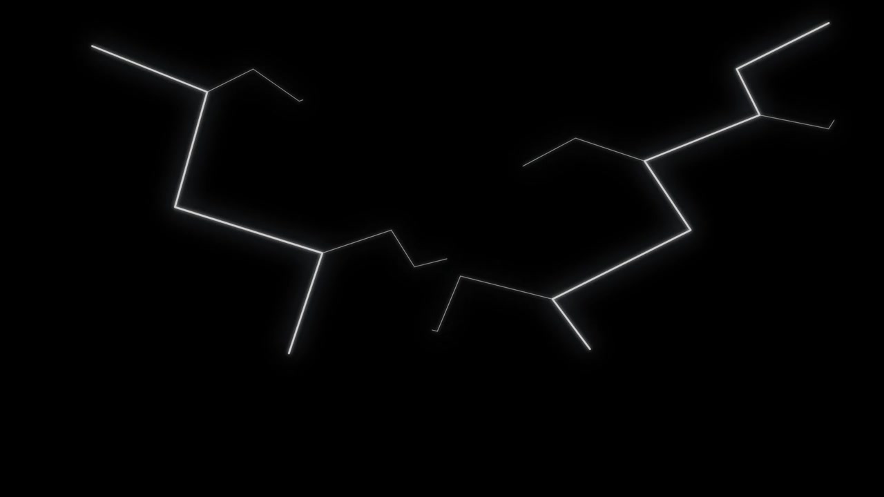 Abstract Glowing White Geometric Lines Forming a Network Pattern