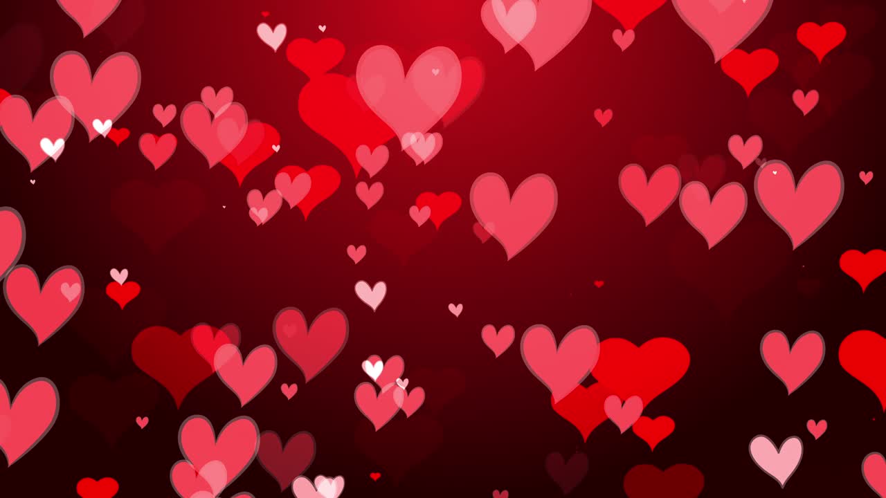 4k 3d renderización sin problemas de bucle romántico volando corazones rojos que fluyen desde el centro en fondo negro con luz de llamarada. perfecto bucle-capaz para eventos de aniversario romántico. movimiento sin fin el día de la boda de la madre de valentín.