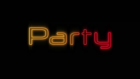 emerging yellow and red party neon billboard 4k