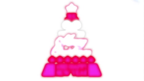feliz tarjeta de navidad con caligrafía de pino