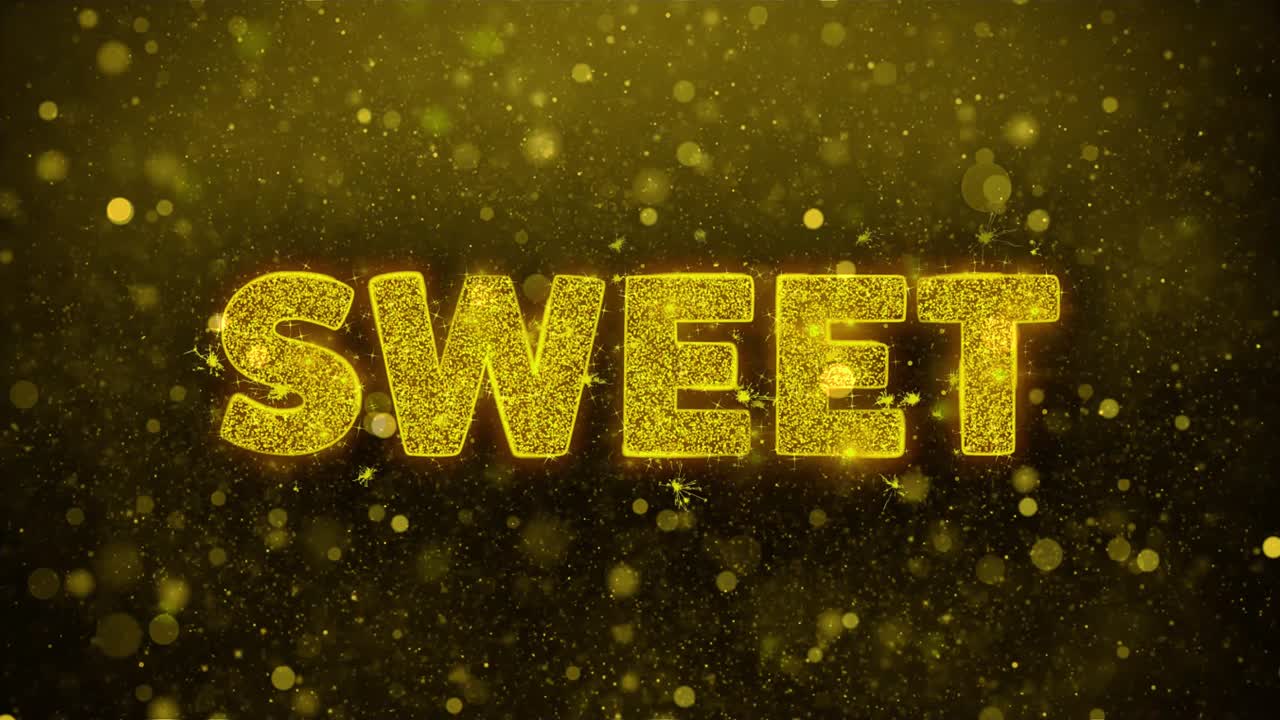 Sweet Gold Glitter Text