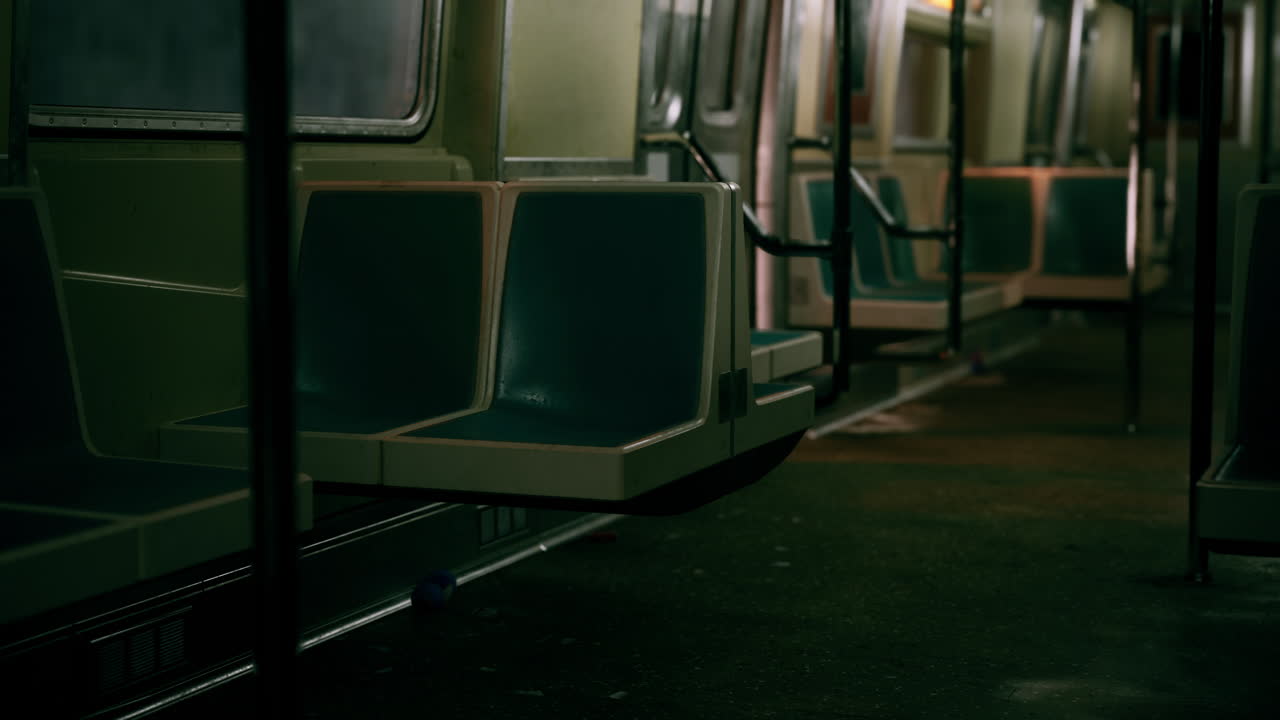 빈 지하철 차량 내부