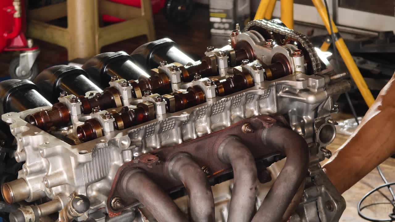 Car Engine Repair in Workshop