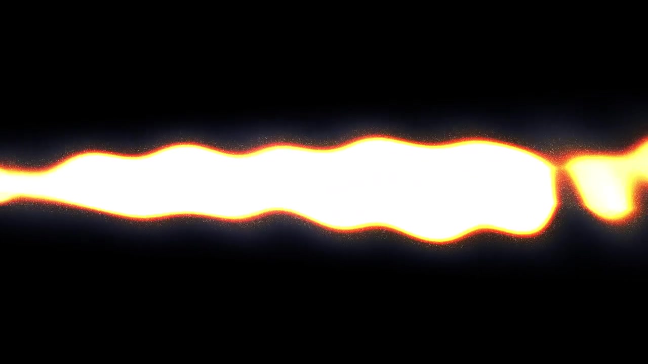 Abstract Glowing Energy Beam Moving on Black Background