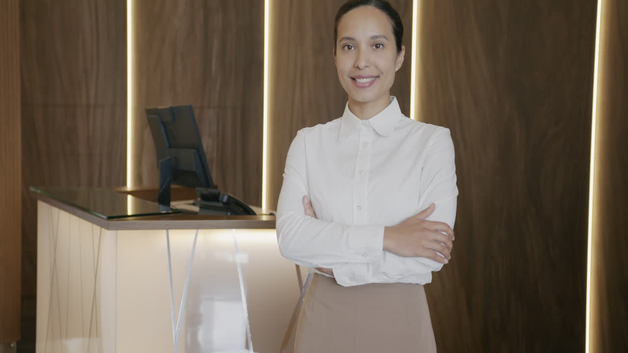 Woman at Hotel Reception