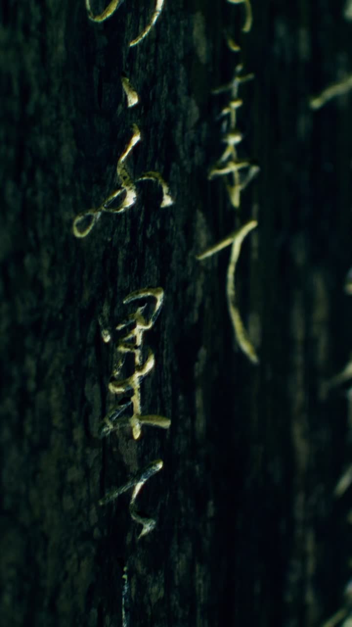 Blurred Dark Texture and Engraved Writing