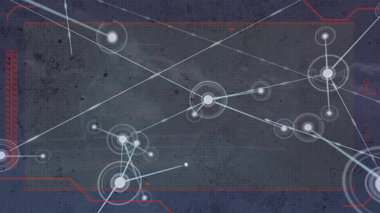 디지털 인터페이스를 통한 연결 네트워크의 애니메이션