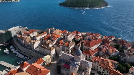 aerial view of dubrovnik old town, croatia