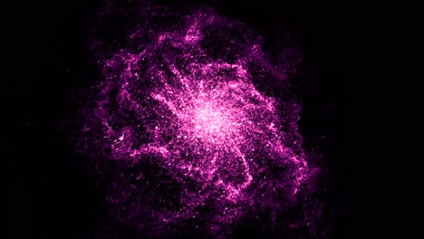 explosión abstracta rosada