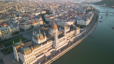 birds eye view of hungarian parliament, house of the country