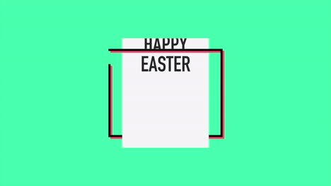 felices pascuas en marco en gradiente verde