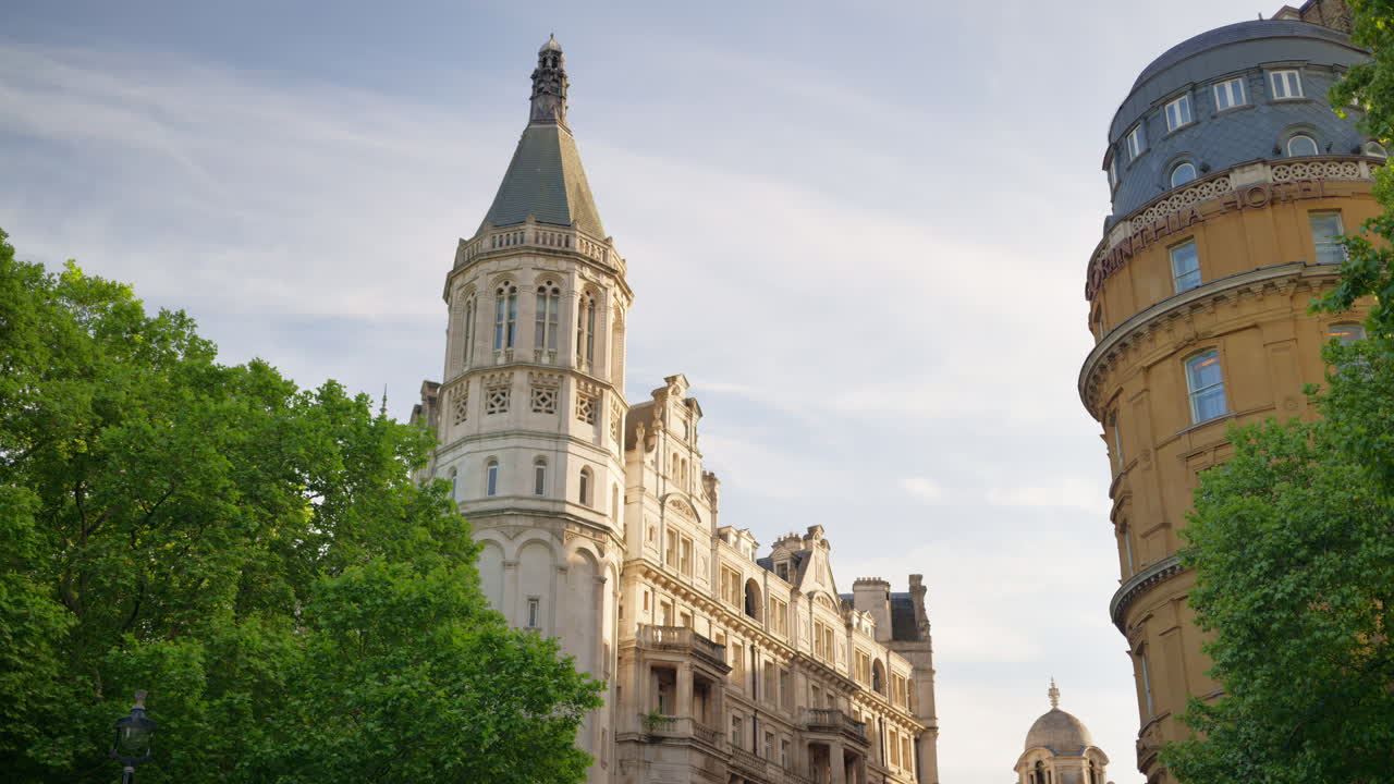 View of historic architecture of The Royal Horseguards Hotel, London, England