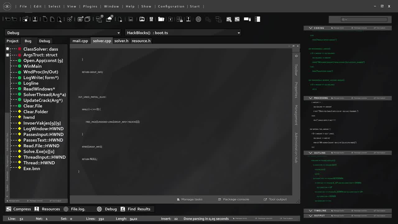 Dynamic Programming Code Characters Being Animated Inside Software Ui