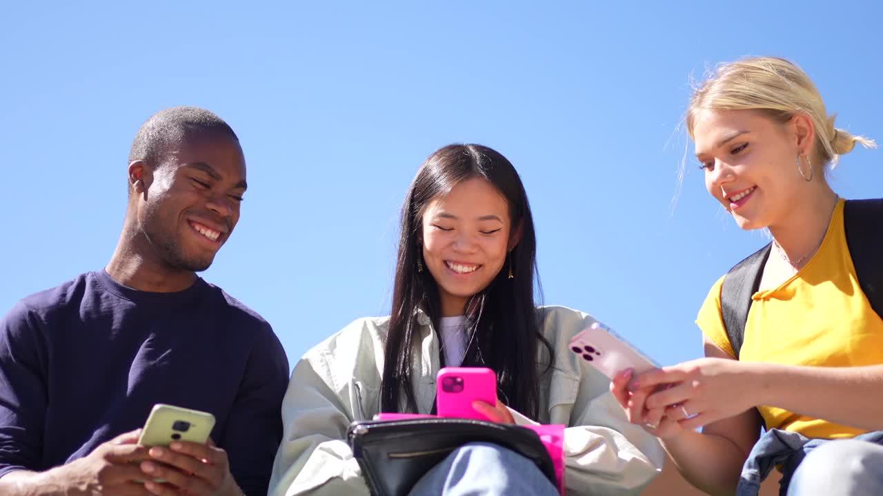 Students Using Smartphones