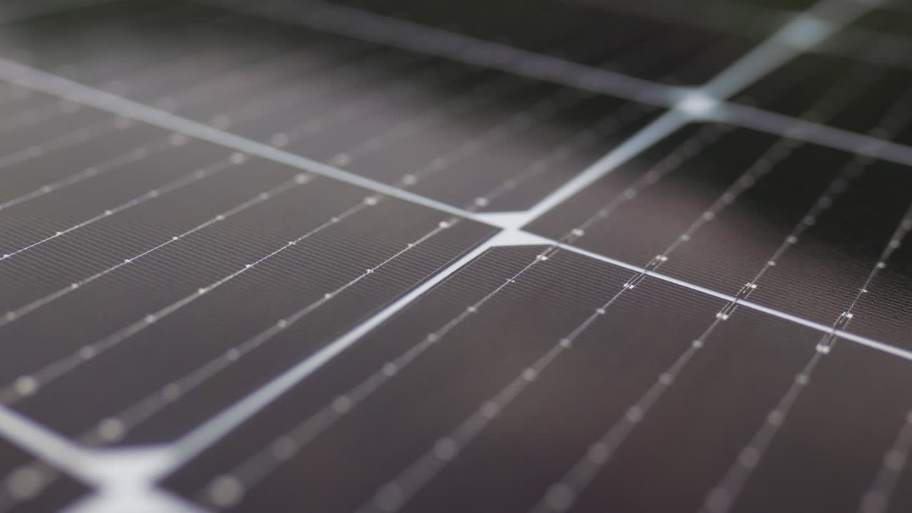 태양 전지 패널의 클로즈업