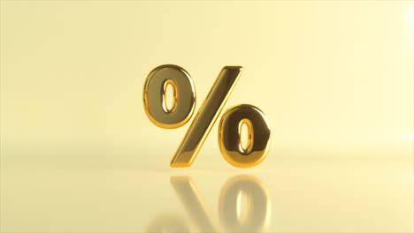 golden percentage sign