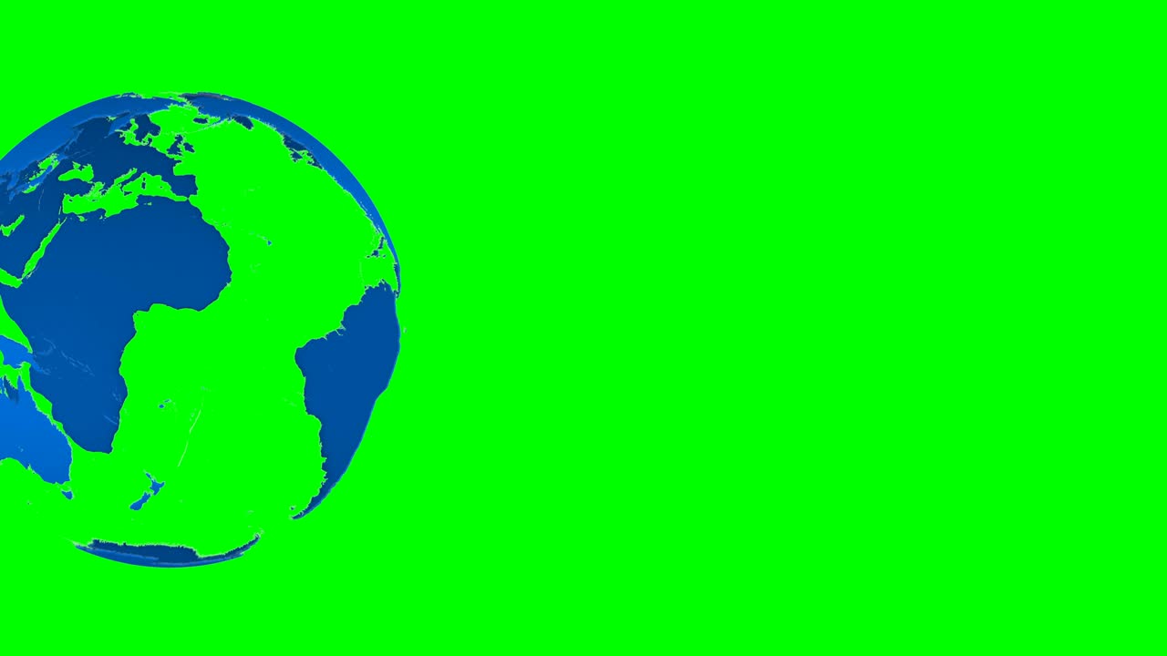 girar el globo en fondo verde. ilustración 3d aislada