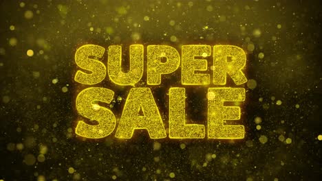 super sale banner with glitter effect