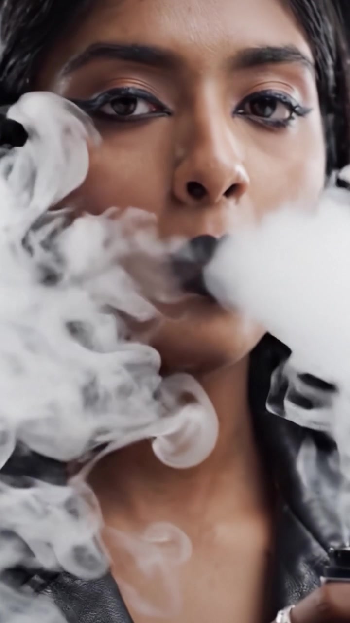 Aesthetic Vapor Art: Captivating Close-Up of a Person Holding a Vaporizer Amidst a Cloud of Smoky Whispers, Evoking Vibes of Mystery and Intrigue