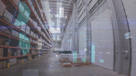 composición digital del procesamiento de datos estadísticos en comparación con el almacén en segundo plano