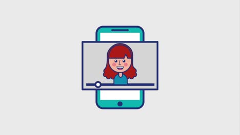 teléfono con contenido viral mujer hablar
