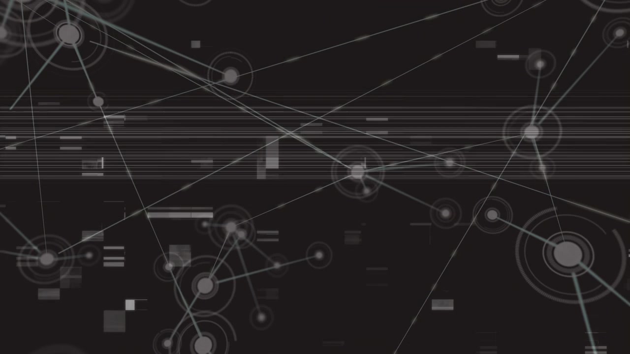 Animation of network of connections over interference