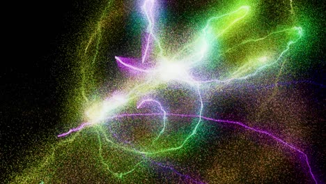 coloridas partículas brillantes rayas de luz bucle de la galaxia